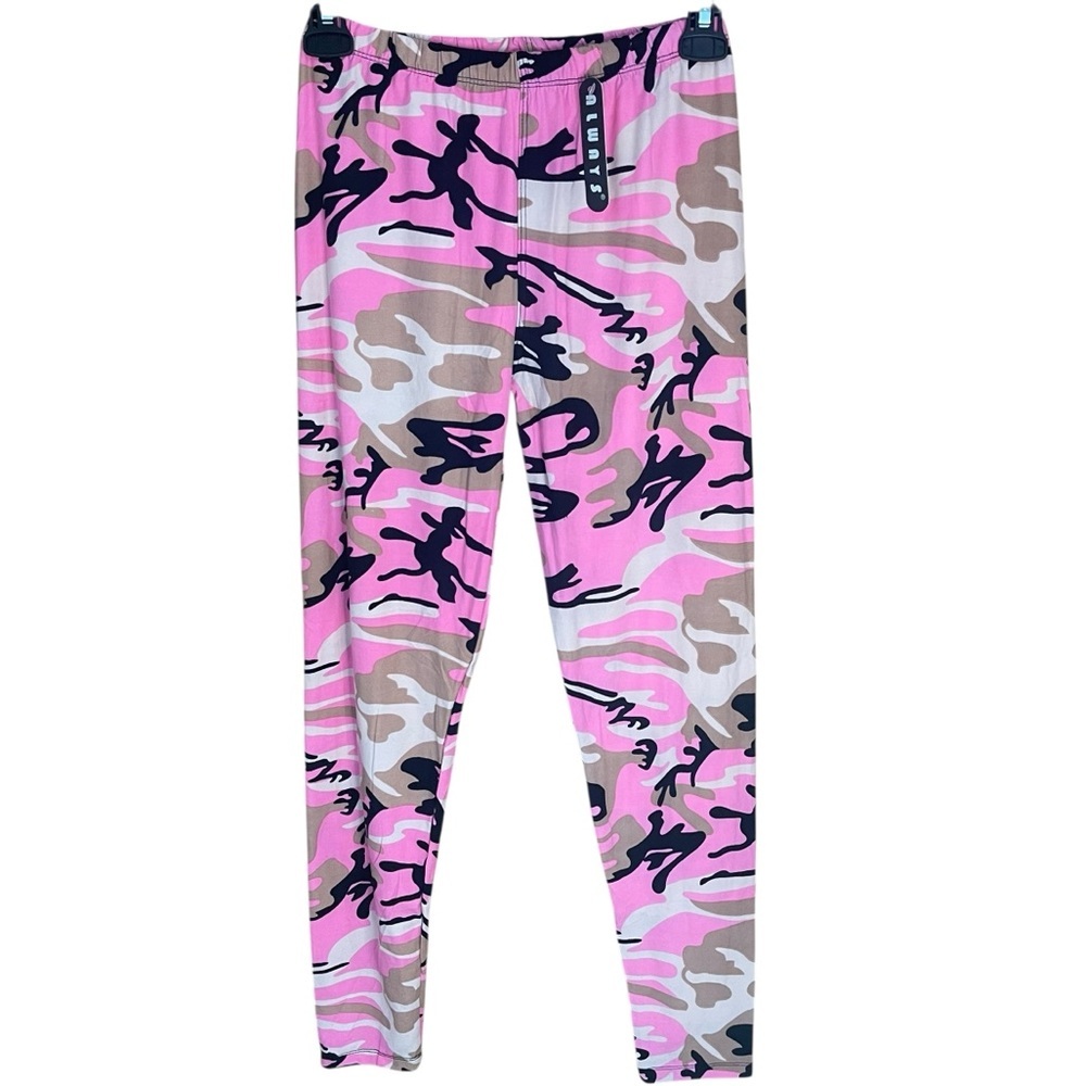 Always Camo Yoga Pant Leggings Pink Black Brown